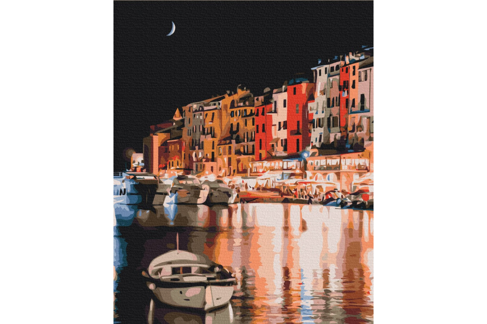 Mal efter tal - Lights of night Italy - byer
