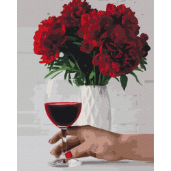 Mal efter tal - Peony wine - blomster