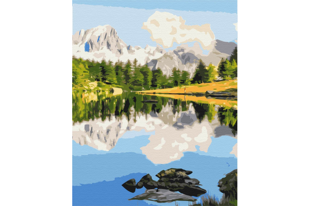 Mal efter tal - Mountain mirror - landskaber