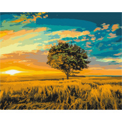 Mal efter tal - Golden sunset - landskaber