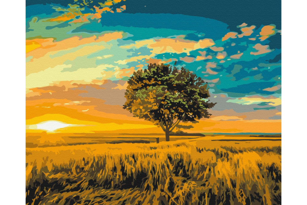 Mal efter tal - Golden sunset - landskaber