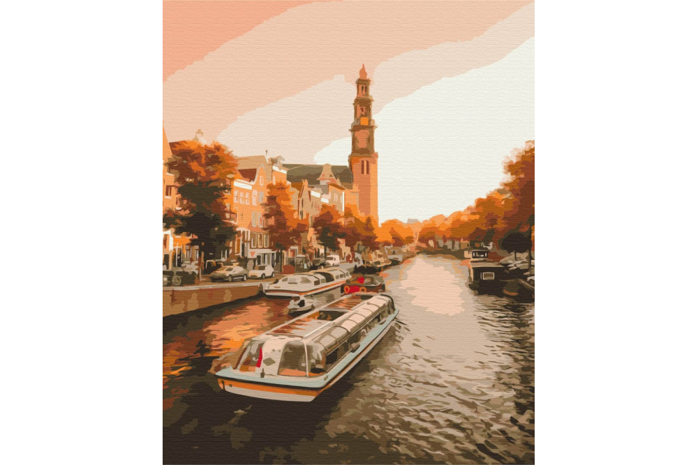 Mal efter tal - Walk in the evening Amsterdam - landskaber