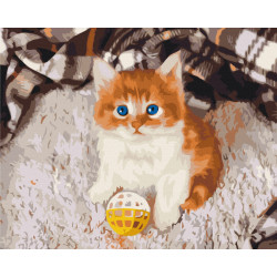Mal efter tal - Playful kitten - dyr