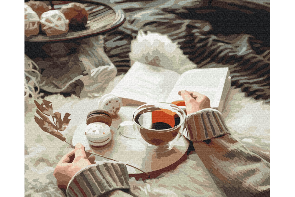 Mal efter tal - Cozy tea party - mad og drikke