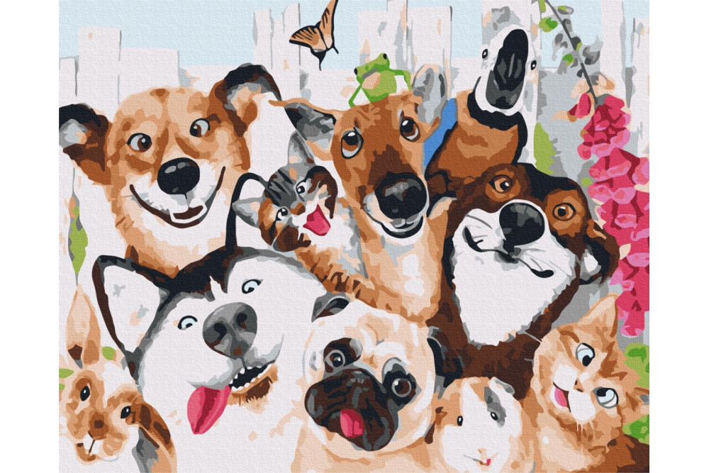 Mal efter tal - Selfie of pet animals - dyr