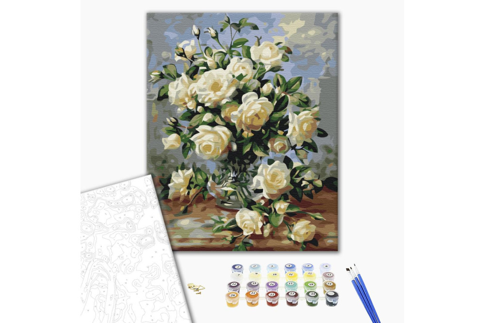 Mal efter tal - Cream still life