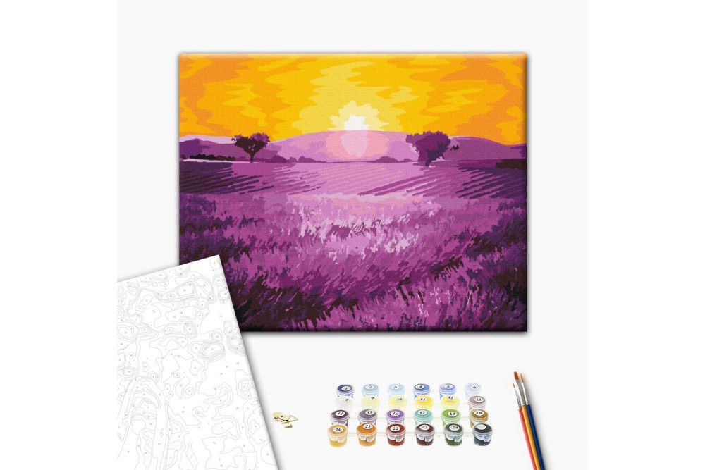 Mal efter tal - Sunrise over lavender
