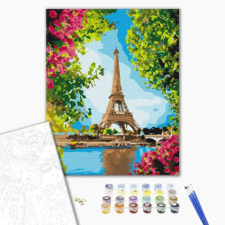 Mal efter tal - Flower view of the Eiffel Tower