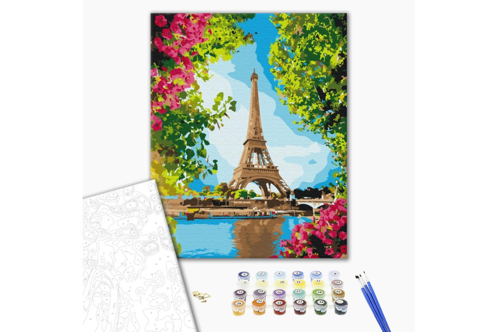 Mal efter tal - Flower view of the Eiffel Tower