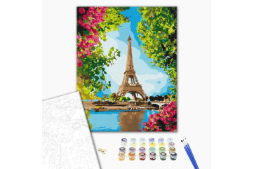 Mal efter tal - Flower view of the Eiffel Tower