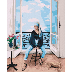 Mal efter tal - Modern girl with pearl earring - mennesker