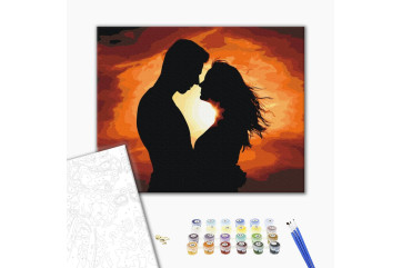 Mal efter tal - Love silhouette