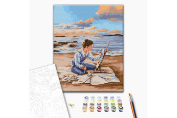 Mal efter tal - Painted sunset @ Daryna Mykhailyshyn