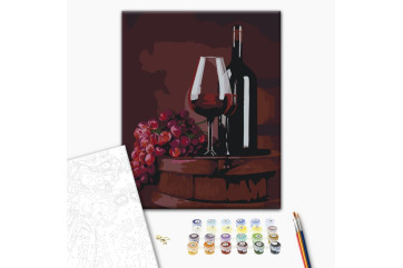 Mal efter tal - Glass of red © Valentyna Ivanova