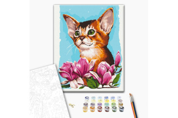 Mal efter tal - Cat in flowers © Anna Kulyk