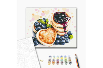 Mal efter tal - Cheesecakes with blueberries © Anna Kulyk