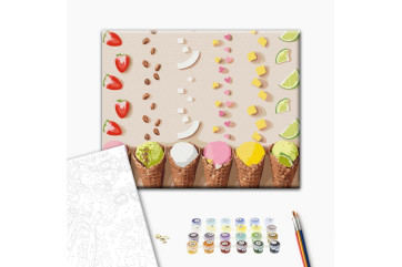 Mal efter tal - Colored ice cream ©Halyna Vitiuk