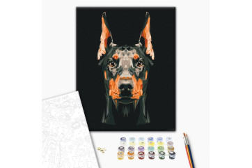Mal efter tal - Doberman