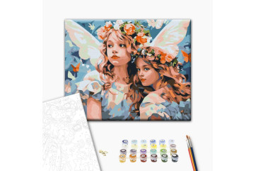 Mal efter tal - Angels in flower wreaths