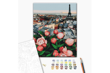 Mal efter tal - Peony with a view of Paris