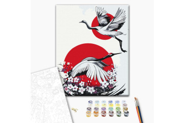 Mal efter tal - Japanese crane © Yana Biluhina