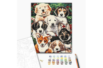 Mal efter tal - Puppies