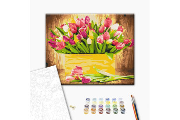 Mal efter tal - Festive tulips