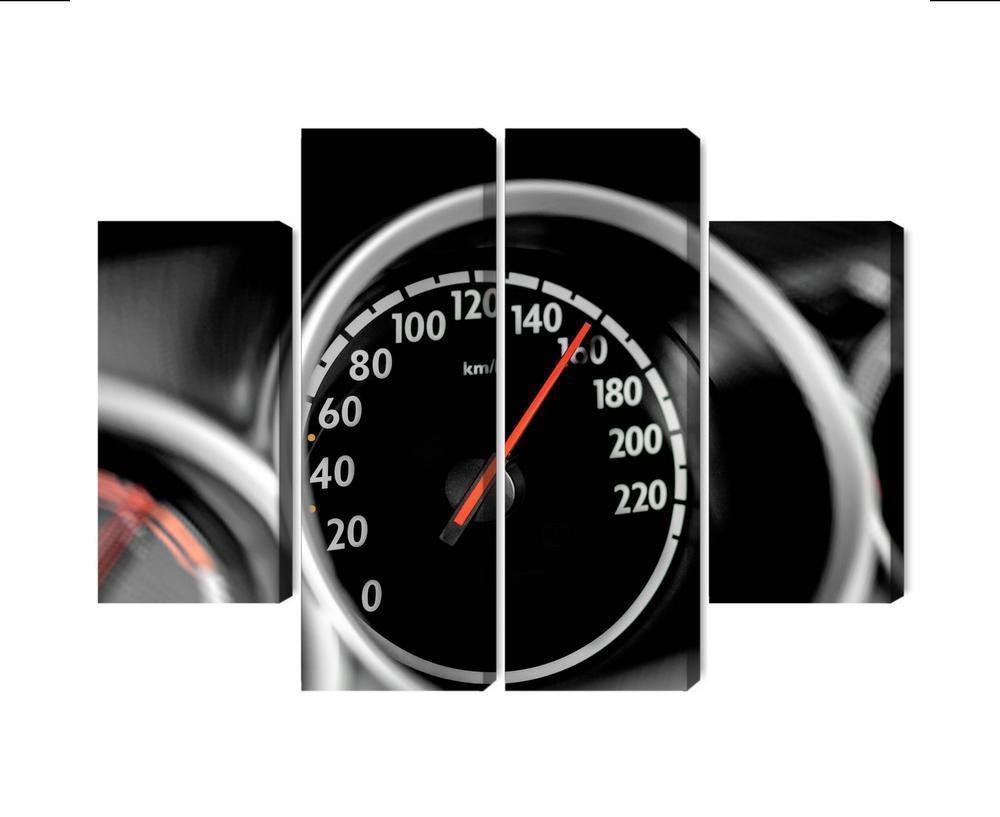 Flerdelt lærred bilens speedometer