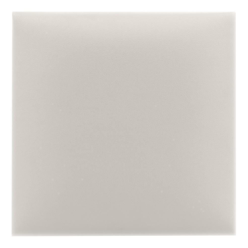 Polstret panel cremefarvet