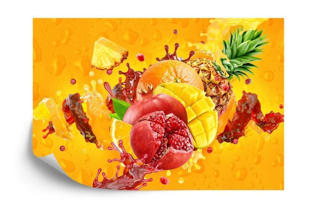 Fototapet - Farverige tropiske frugter 3D