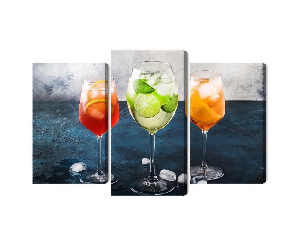 Doboxa Flerdelt Billede på Lærred Glas med Sommercocktails