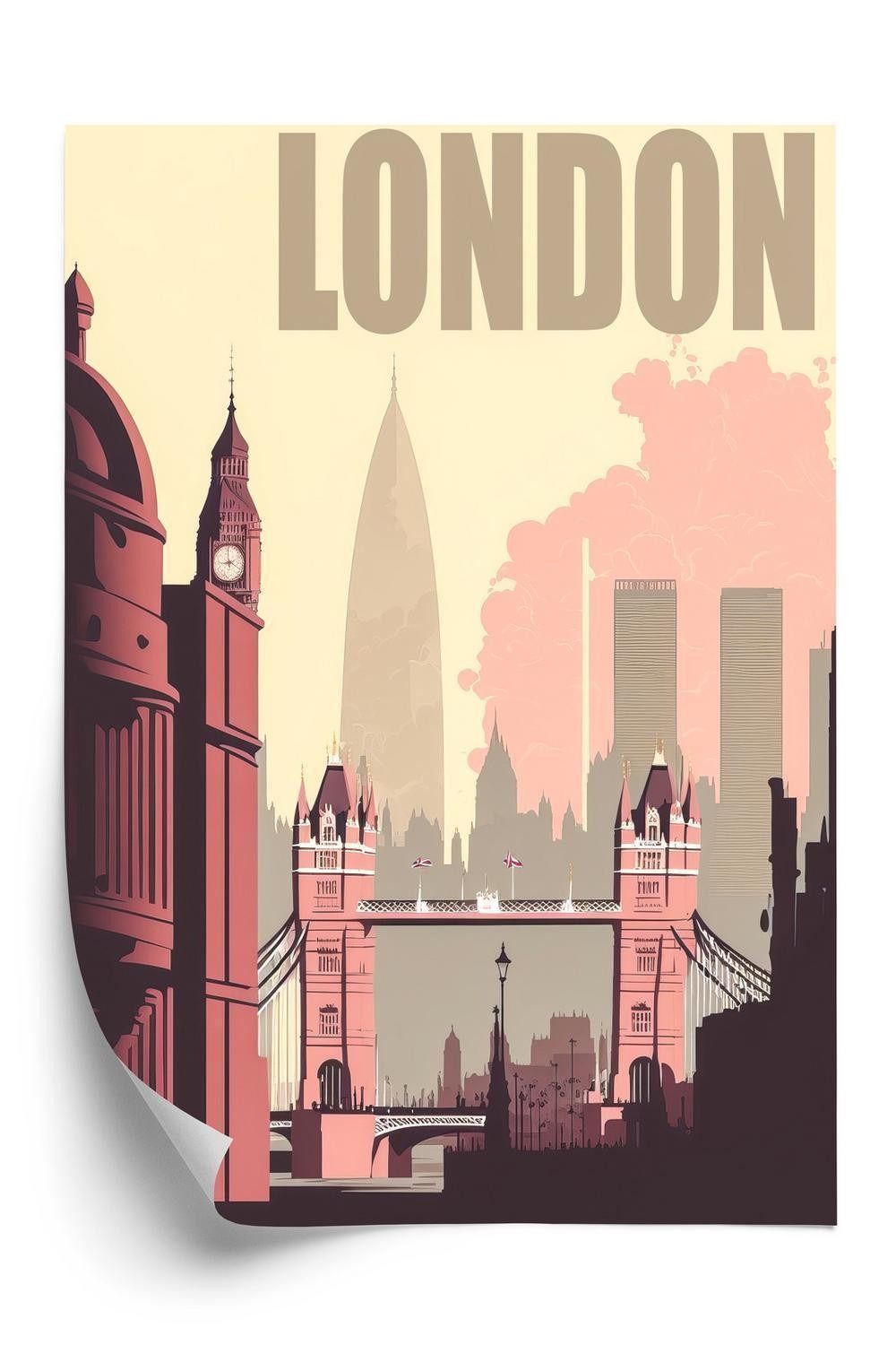 Plakat - London retro stil illustration