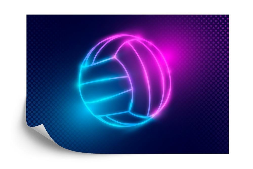 Fototapet - Neon volleyball