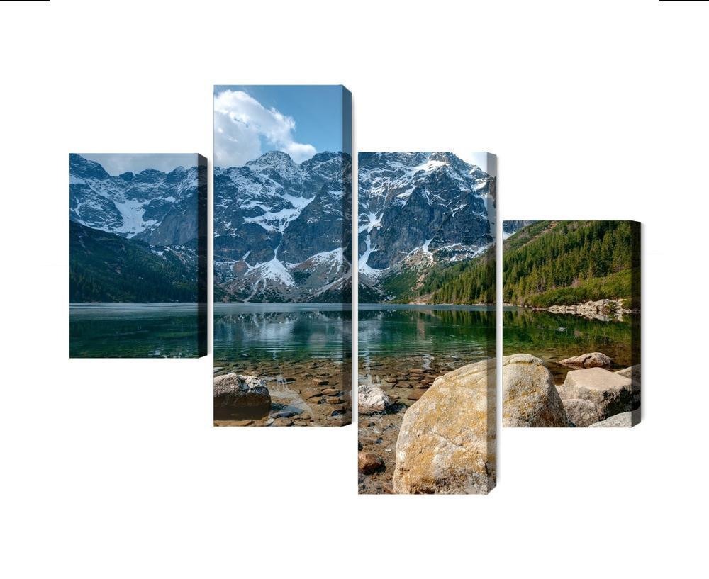 Flerdelt billede på lærred morskie oko i tatras 3D