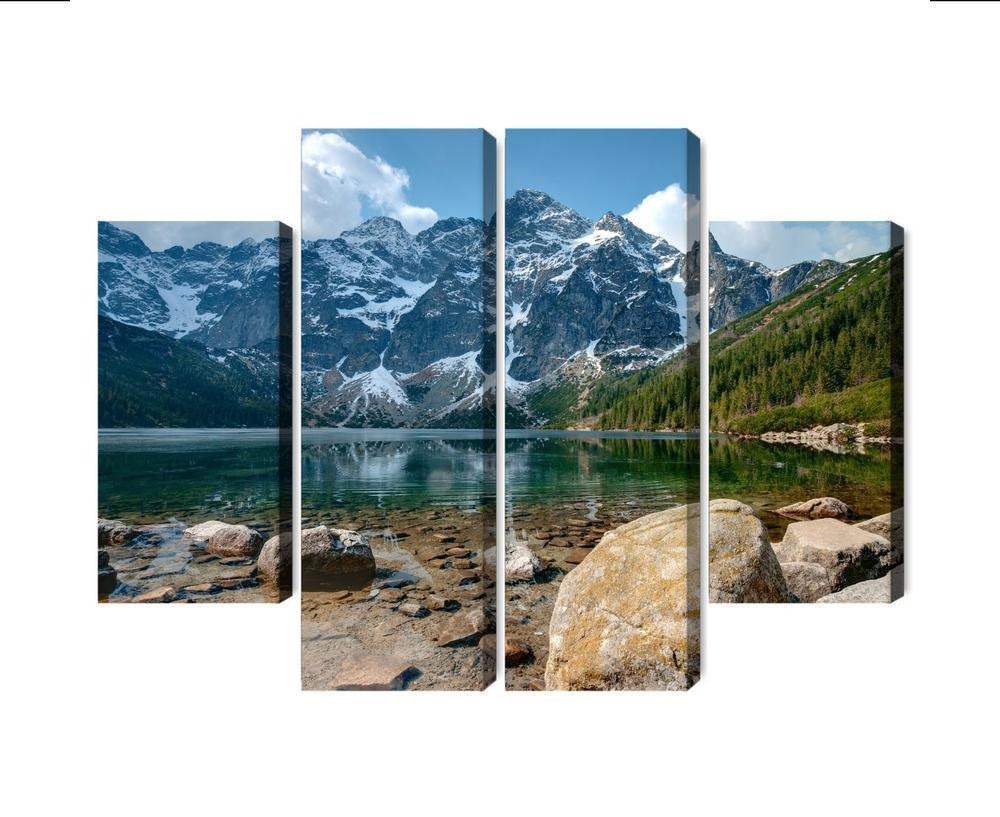 Flerdelt billede på lærred morskie oko i tatras 3D