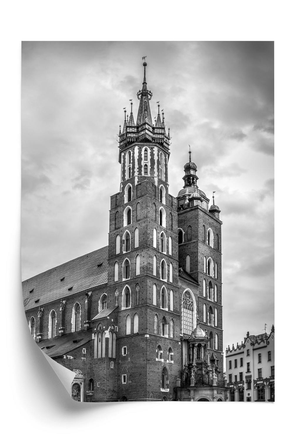 Plakat - Mariacki church in cracow poland