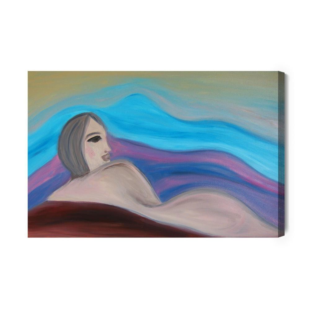 Lærred - Et abstrakt maleri af en kvinde