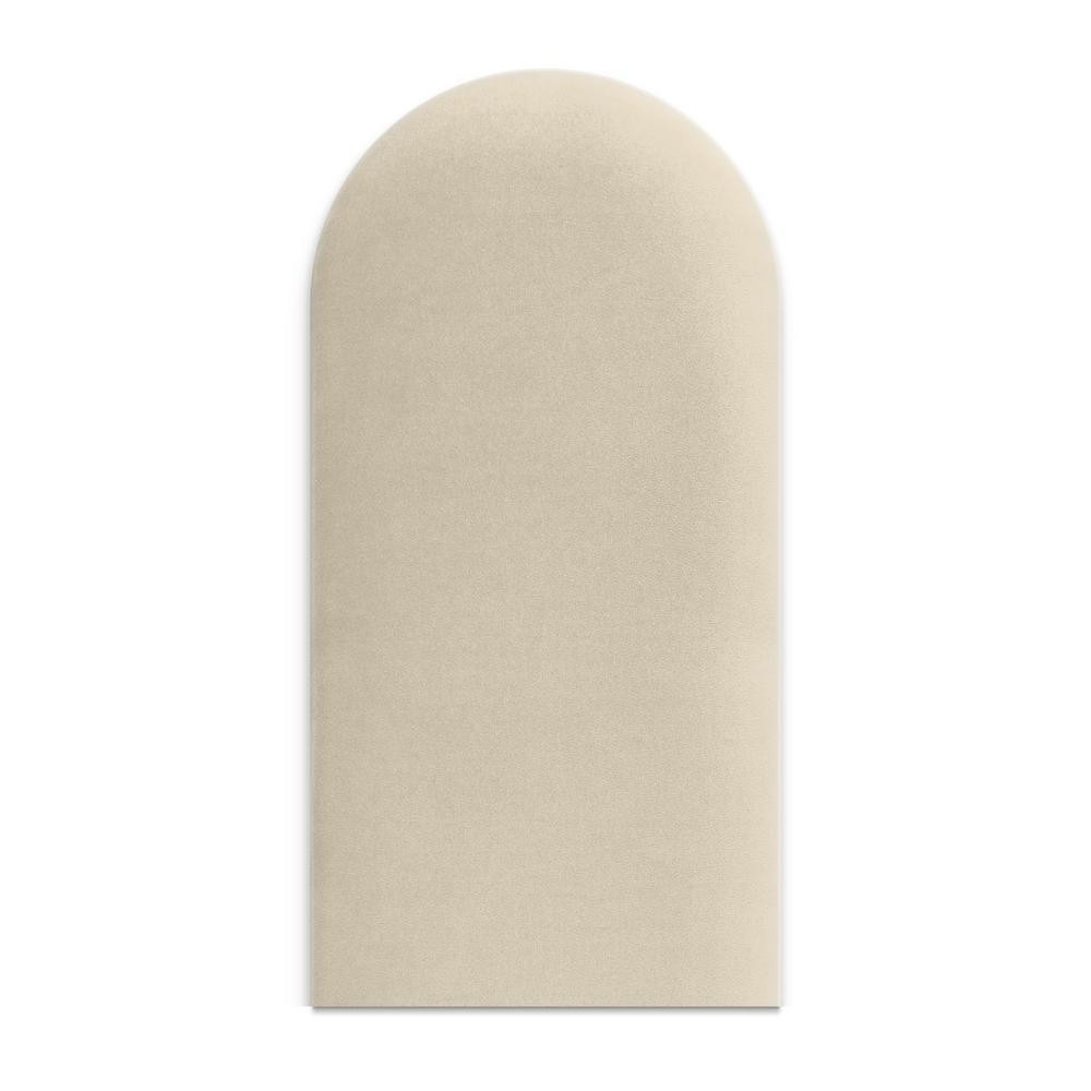 Polstret panel cremefarvet