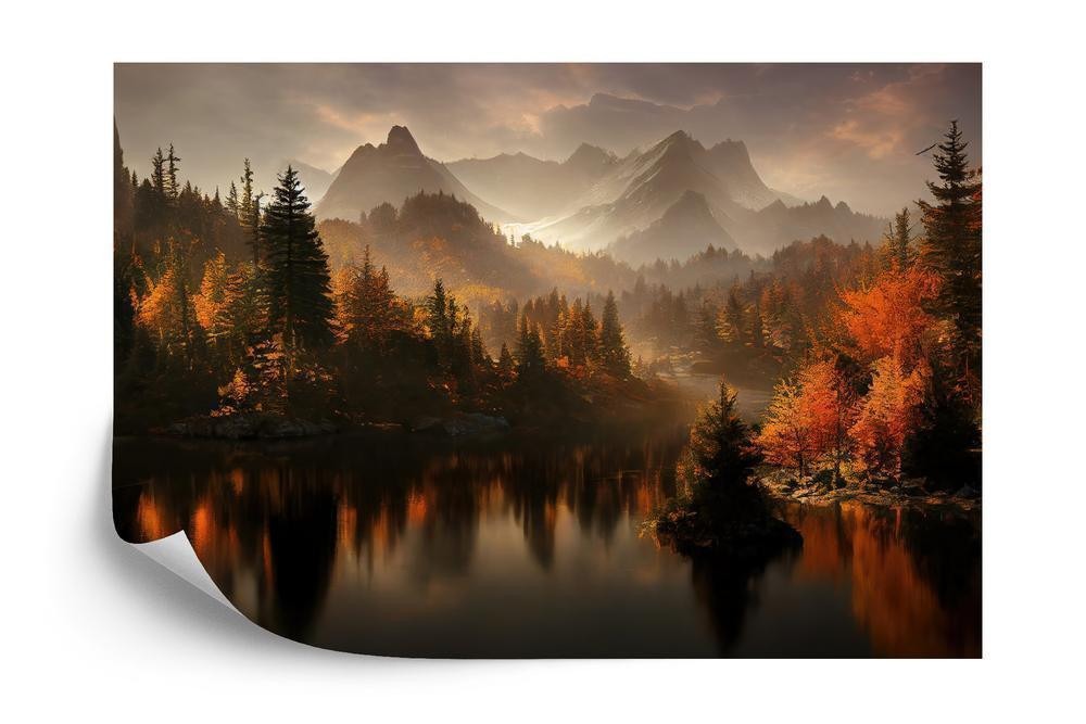 Fototapet - Ai generated image of a beautiful landscape with autumn