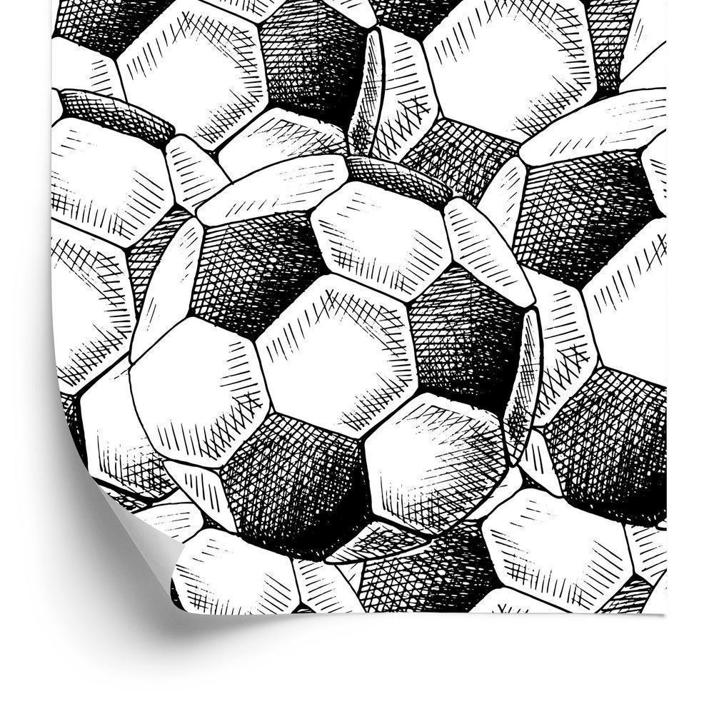 Tapet - Skitserede fodbolde