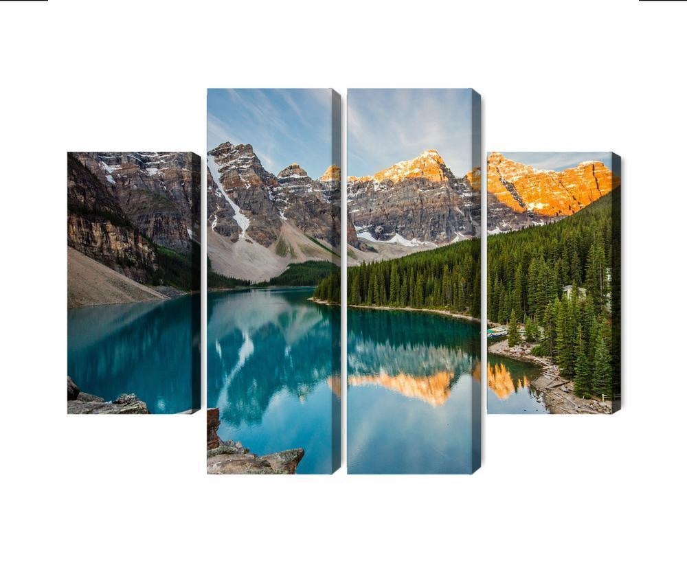 Flerdelt lærred canadiske moraine lake 3D