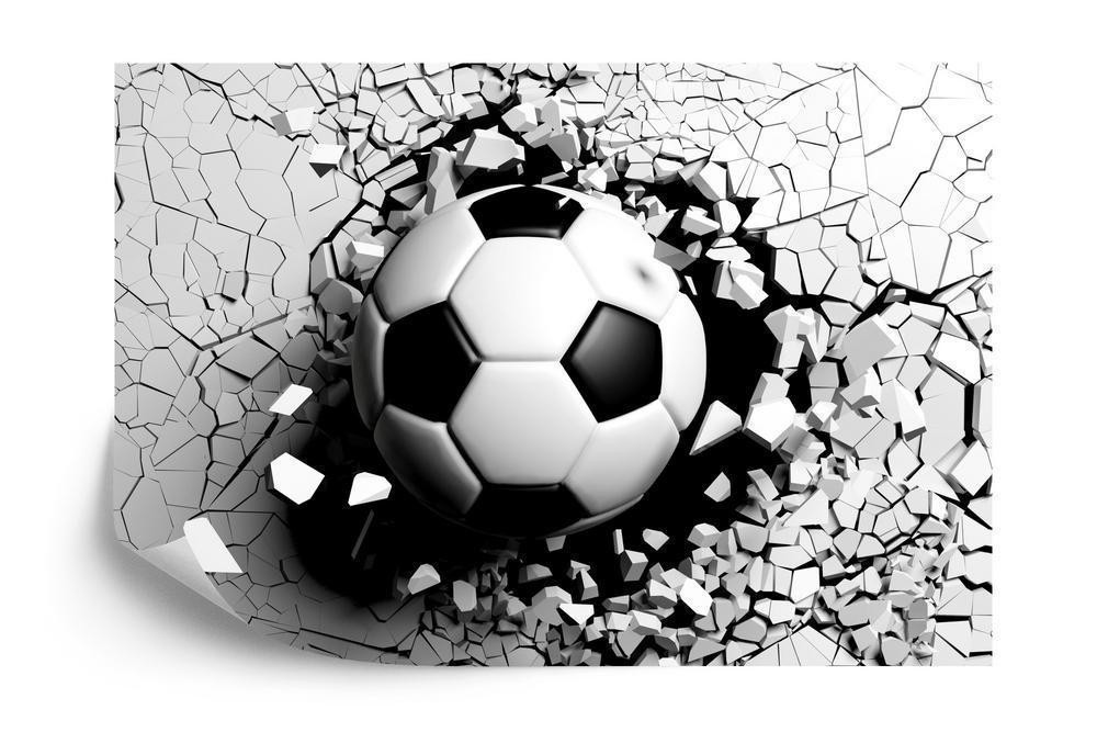 Fototapet - Fodbold - Effekt 3D