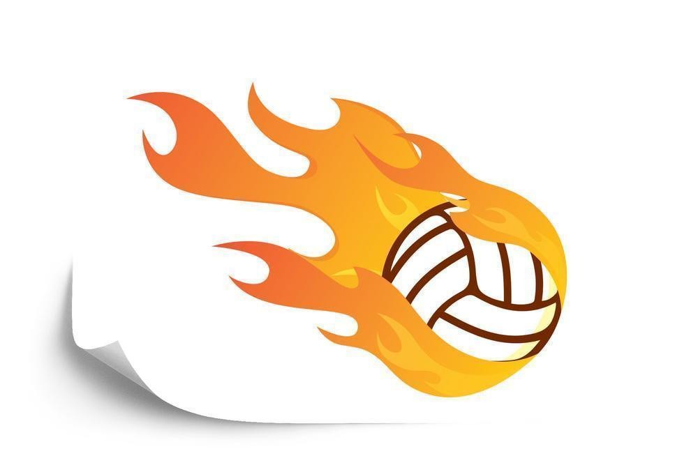 Fototapet - Brændende volleyball